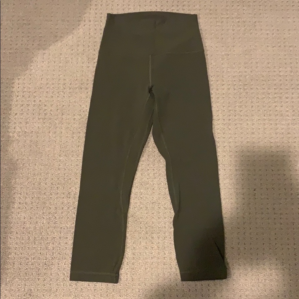 Olive Lululemon Align Crop 21” leggings